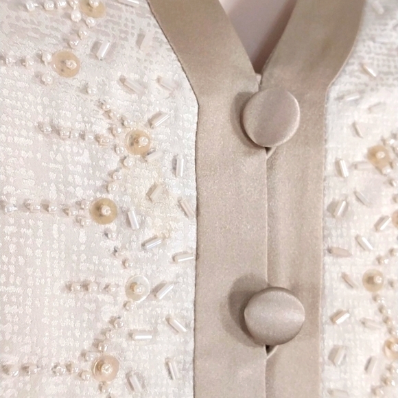 Adrianna Papell Silk Jacket w Beading Sz 12 - Picture 2 of 6